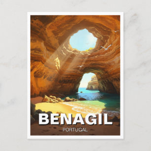 Benagil Caves Algarve Portugal Briefkaart
