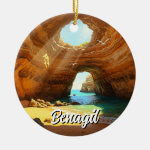 Benagil Caves Algarve Portugal Briefkaart Keramisch Ornament