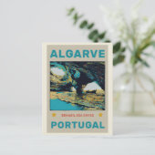 Benagil caves illustratie Algarve Portugal Briefkaart (Staand voorkant)