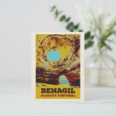 Benagil zee grot illustratie Algarve Portugal Briefkaart (Staand voorkant)