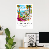 Benalmadena Watercolor 1 Poster (Thuiskantoor)
