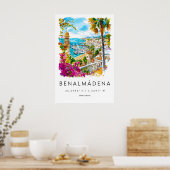 Benalmadena Watercolor 1 Poster (Keuken)