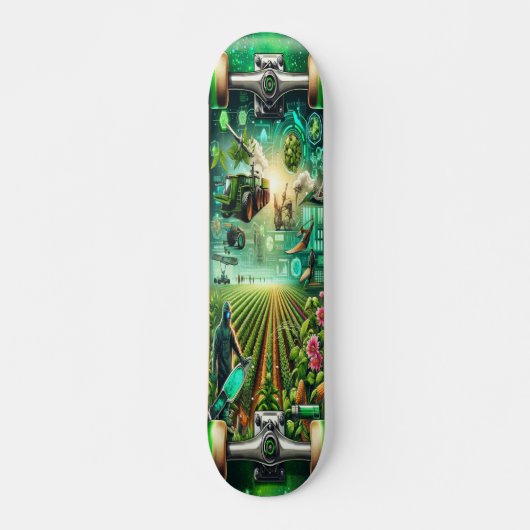 Benaming: "Agritech Fields Deck" Persoonlijk Skateboard (Voorkant)