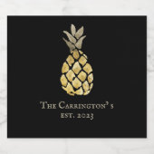 Benaming anananas Waterverf Stencil Gepersonalisee Bier Etiket (Enkel label)