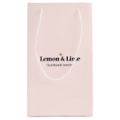 Benaming Bedrijfsnaam Blush Roze Minimale bestelli Klein Cadeauzakje (Achterkant)