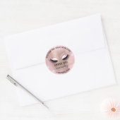Benaming Boutique eyelashes Winkelroze meisje Ronde Sticker (Envelop)