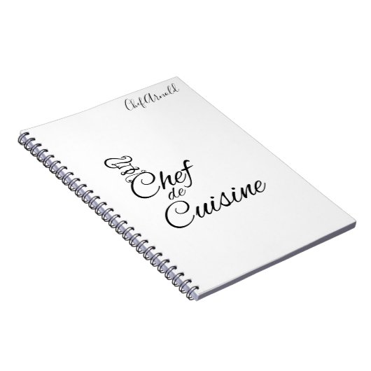  benaming Chef de Cuisine Notitieboek (Rechterzijde)