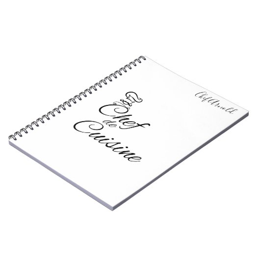  benaming Chef de Cuisine Notitieboek (Linkerzijde)