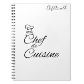  benaming Chef de Cuisine Notitieboek (Voorkant)