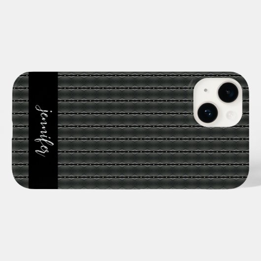 benaming Grijstaal naadloos patroon Case-Mate iPhone Case (Achterkant (horizontaal))