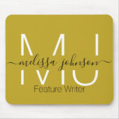 Benaming in letters in gebruik muismat (Voorkant)