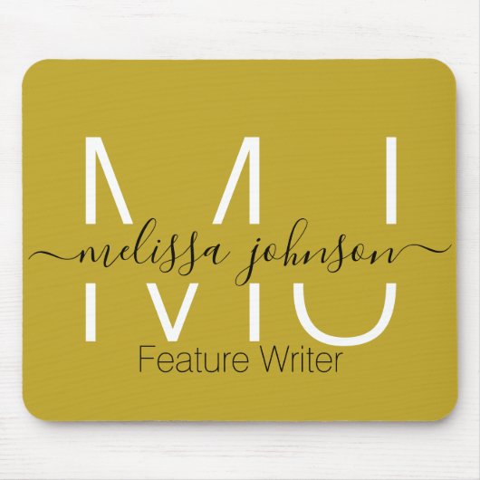 Benaming in letters in gebruik muismat (Voorkant)