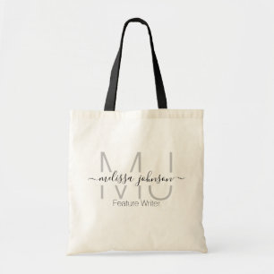 Benaming in letters in gebruik tote bag