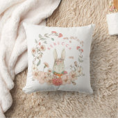  benaming "Kute Bunny Botanical Name Baby Girl Whi Kussen (Deken)