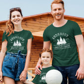 Benaming van de Cabine Familie Pine Trees Green T-shirt
