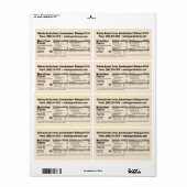 Benaming van de imker Honingvoeding Feit Antiek wi Etiket (Full Sheet)