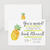 Benanaseming Birthday Party Invitation Kaart (Voorkant / Achterkant)