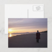 Benar Beach in het avond briefkaart (Voorkant / Achterkant)