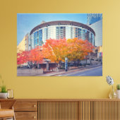 Benaroya Hall in Seattle in de herfst Canvas Afdruk (Insitu (Woonkamer))