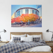 Benaroya Hall in Seattle in de herfst Canvas Afdruk (Insitu (Slaapkamer))
