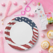 Benauwde Amerikaanse vlag met White Center Papieren Bordje (Feest)