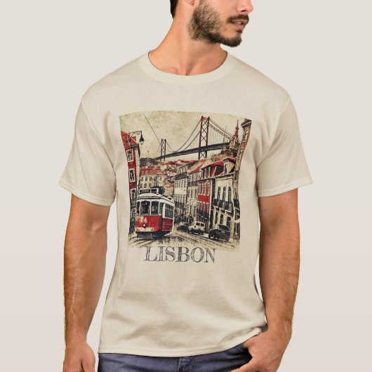 Benauwde Grunge Lissabon T-shirt (Voorkant)