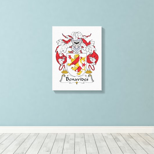Benavides gezinscrest canvas afdruk (Insitu (Houten vloer))