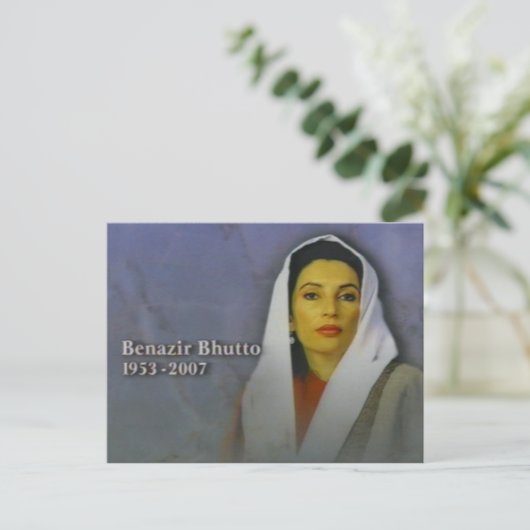 benazir bhutto briefkaart (Staand voorkant)
