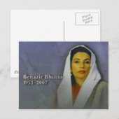 benazir bhutto briefkaart (Voorkant / Achterkant)