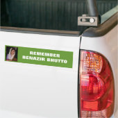 Benazir Bhutto bumper sticker #1 met foto (Op Truck)
