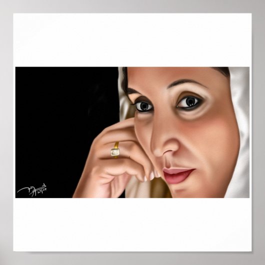 benazir-bhutto-shaheed - Gepersonaliseerd Poster (Voorkant)