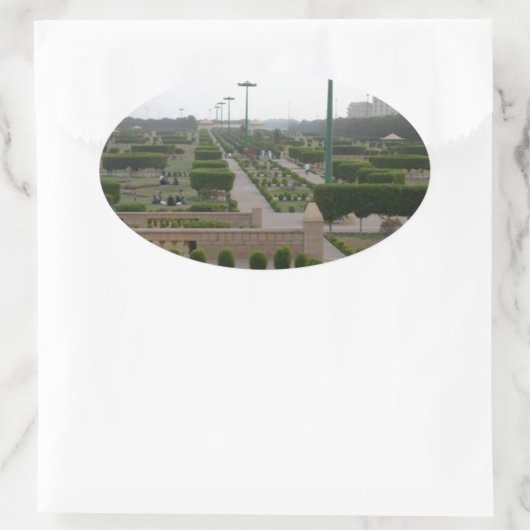 Benazir Park Schilderachtig landschapsprint Ovale Sticker (Tas)