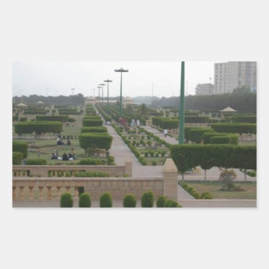 Benazir Park Schilderachtig landschapsprint Rechthoekige Sticker (Voorkant)