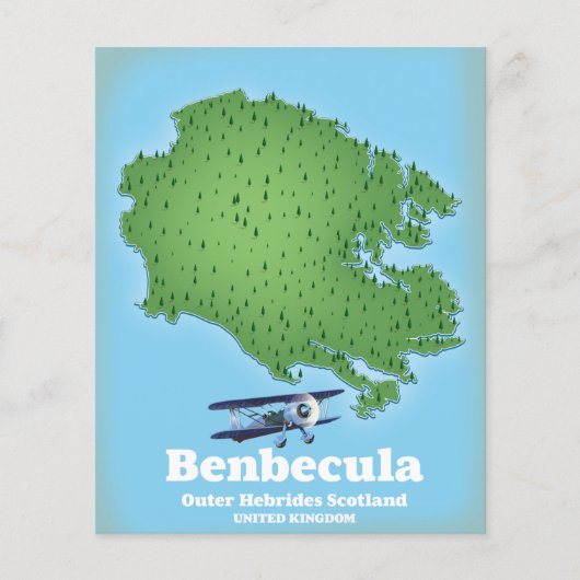 Benbecula Buiten-Hebriden Schotland Flyer (Voorkant)