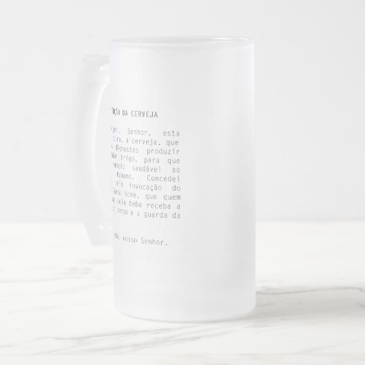 Bênção da cerveja matglas bierpul (Voorkant links)