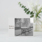 Bench at St Patrick's Cathedral, Dublin, Ierland Briefkaart (Staand voorkant)