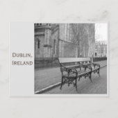 Bench at St Patrick's Cathedral, Dublin, Ierland Briefkaart (Voorkant)