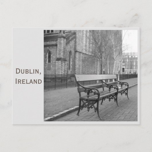 Bench at St Patrick's Cathedral, Dublin, Ierland Briefkaart (Voorkant)