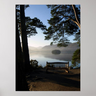 Bench bij Friar's Crag Poster