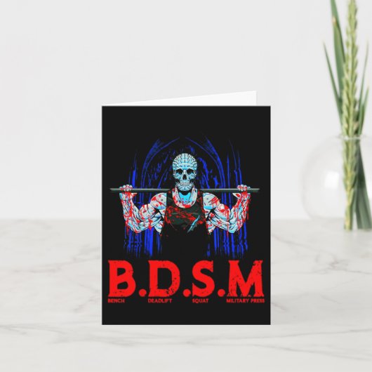 Bench Deadlift Squat Militaire Pers Workout Bodybu Kaart (Voorkant)