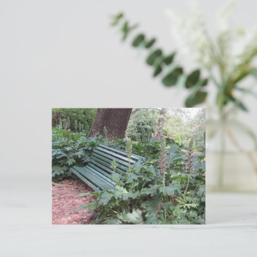 Bench in het Park Briefkaart (Staand voorkant)