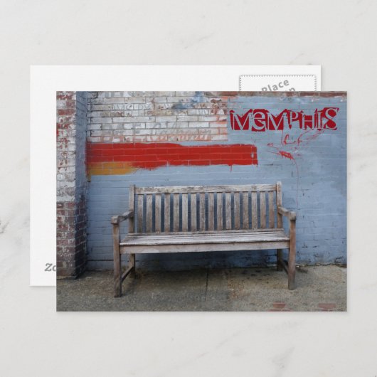 Bench in Memphis Briefkaart (Voorkant / Achterkant)