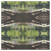 Bench in Park, Mirror Pattern, Fabric Stof (Swatch)