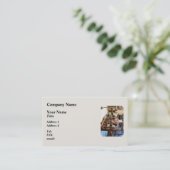 Bench in tandheelkundig laboratorium visitekaartje (Staand voorkant)