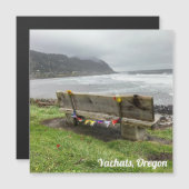 Bench in Yachats, Oregon Magnetic Card (Voorkant / Achterkant)