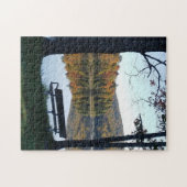Bench met een herfst Uitzicht Alberta Michigan Legpuzzel (Horizontaal)