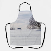 Bench on Snow Covered Hill Schort (Voorkant)