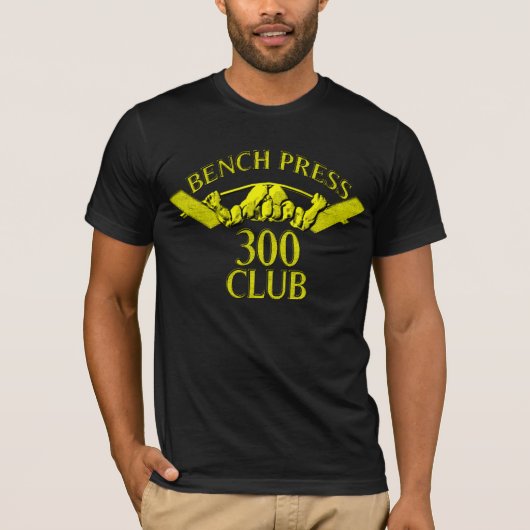 Bench Press 300 Club Gold T-shirt (Voorkant)