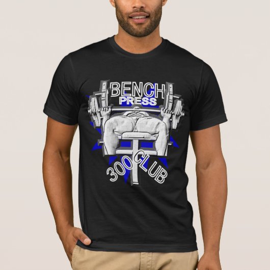 Bench Press 300 Club T-shirt (Voorkant)