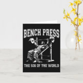 Bench Press De zonde van de wereld Grappig Jesus G Kaart (Gele Bloem)